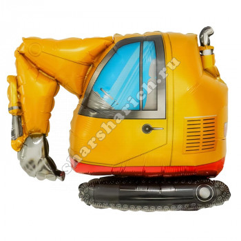 Шар фигура из фольги Экскаватор 76 см.