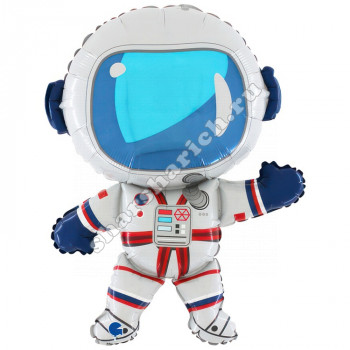 Шар фигура из фольги Космонавт 59 см.
