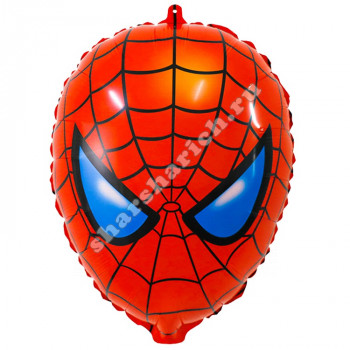 Шар фигура из фольги Паук Spider голова 53 см.
